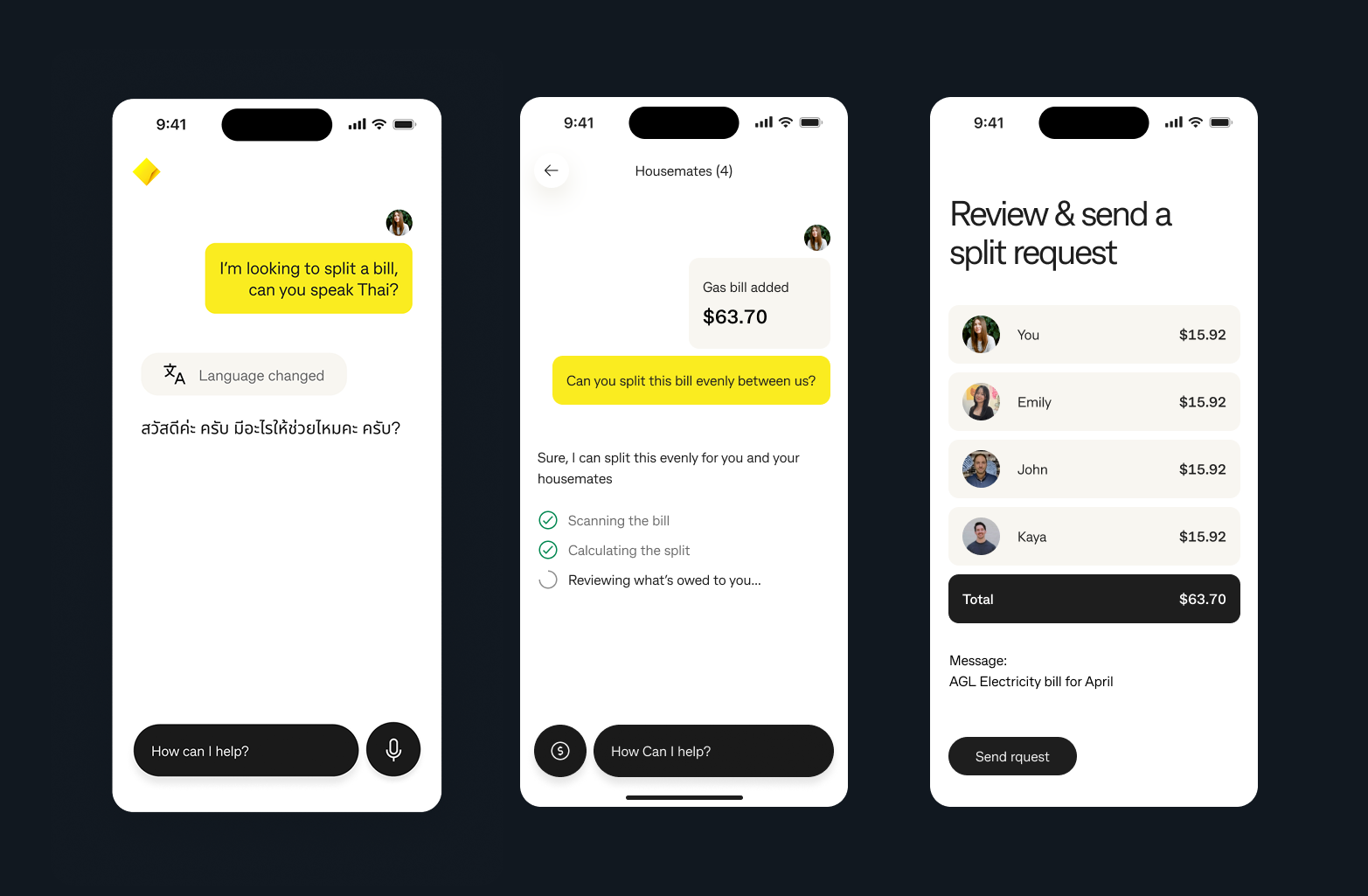 Financial Companion integration for shared money management